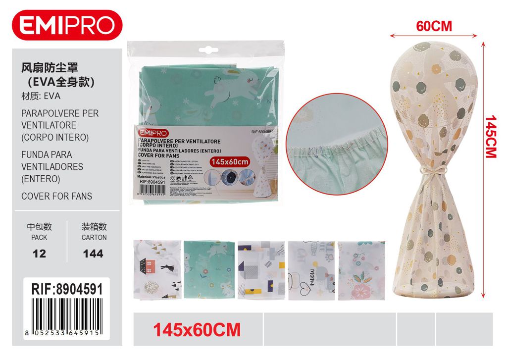 Parapolvere Per ventilatore Corpo Intero 145*60cm