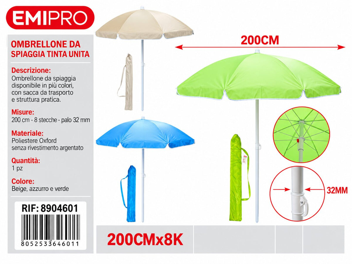 Ombrelloni 200cm*8K 32mm