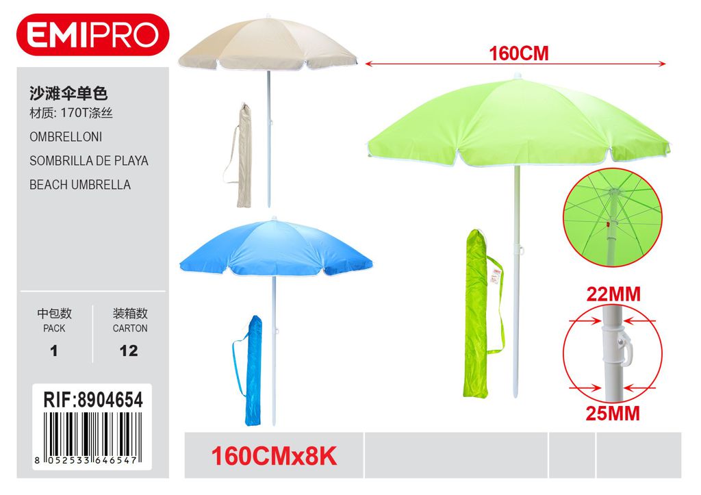 Ombrelloni 160cm*8K ?22/25mm