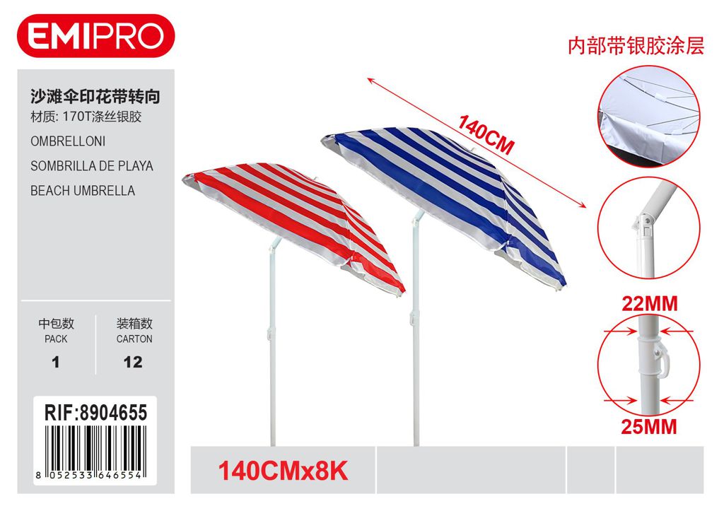 Ombrelloni 140cm*8K ?22/25mm