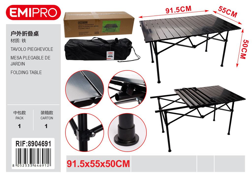 Tavolo Pieghevole 91.5*55*50cm
