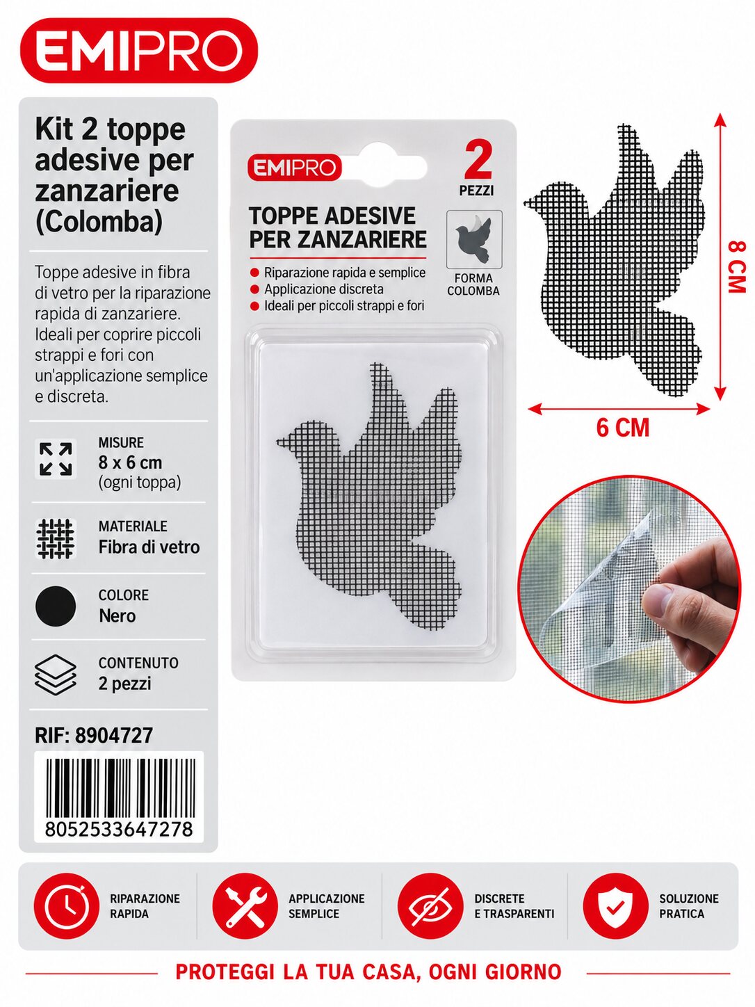 Riparazione Zanzariera 2Pz