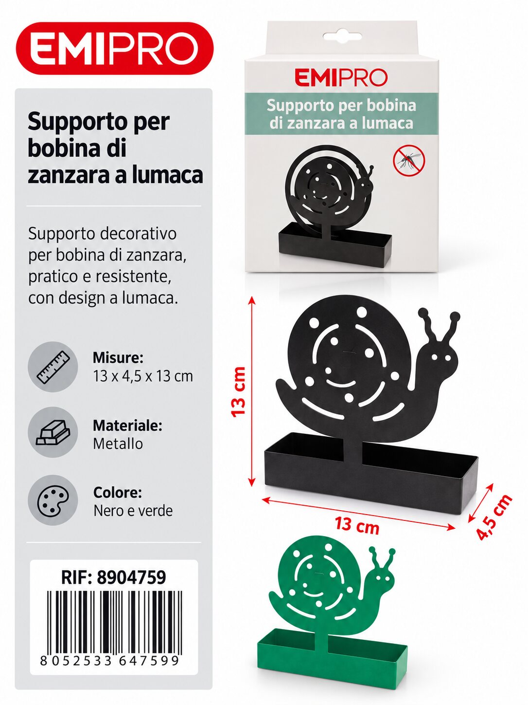Supporto Per Bobina Di Zanzara 13*4.5*13cm