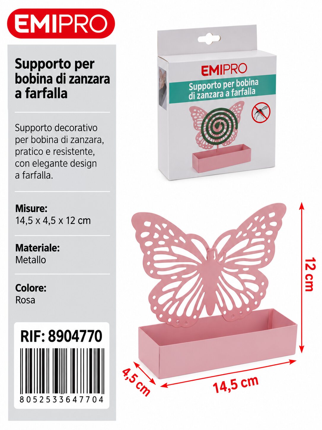 Supporto Per Bobina Di Zanzara 14.5*4.5*12cm
