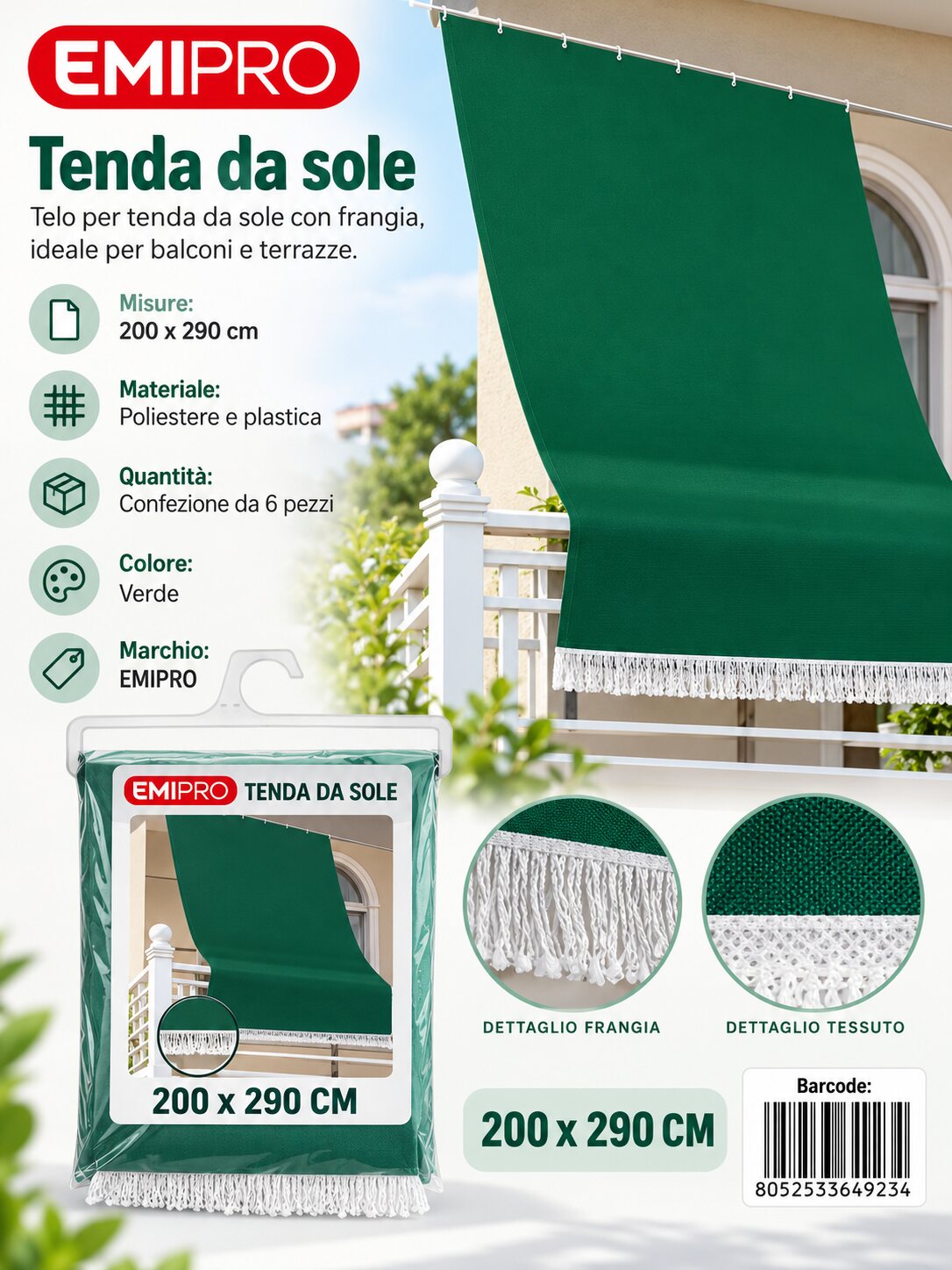 Tenda Sole 200*290cm