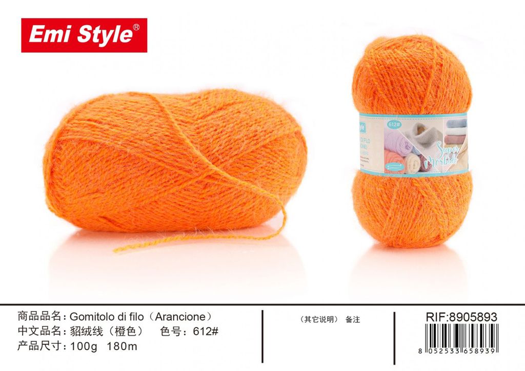 Gomitolo Di Filo Arancione 100G