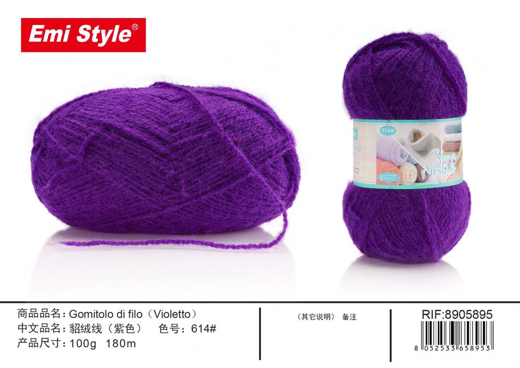 Gomitolo Di Filo violetto 100G