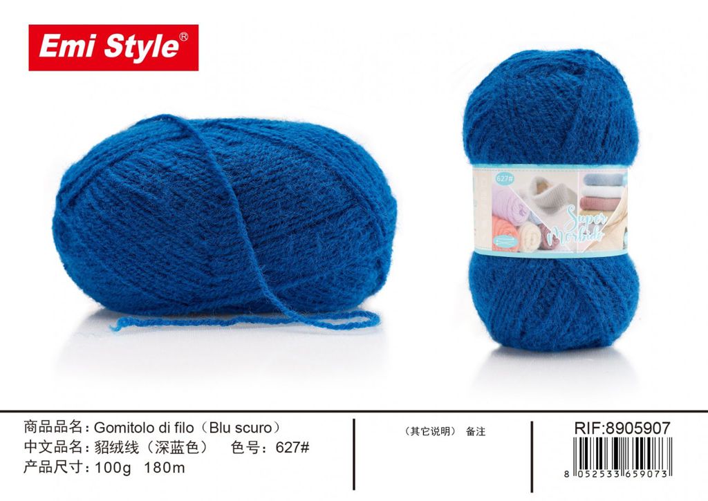 Gomitolo Di Filo Blu Scuro 100G