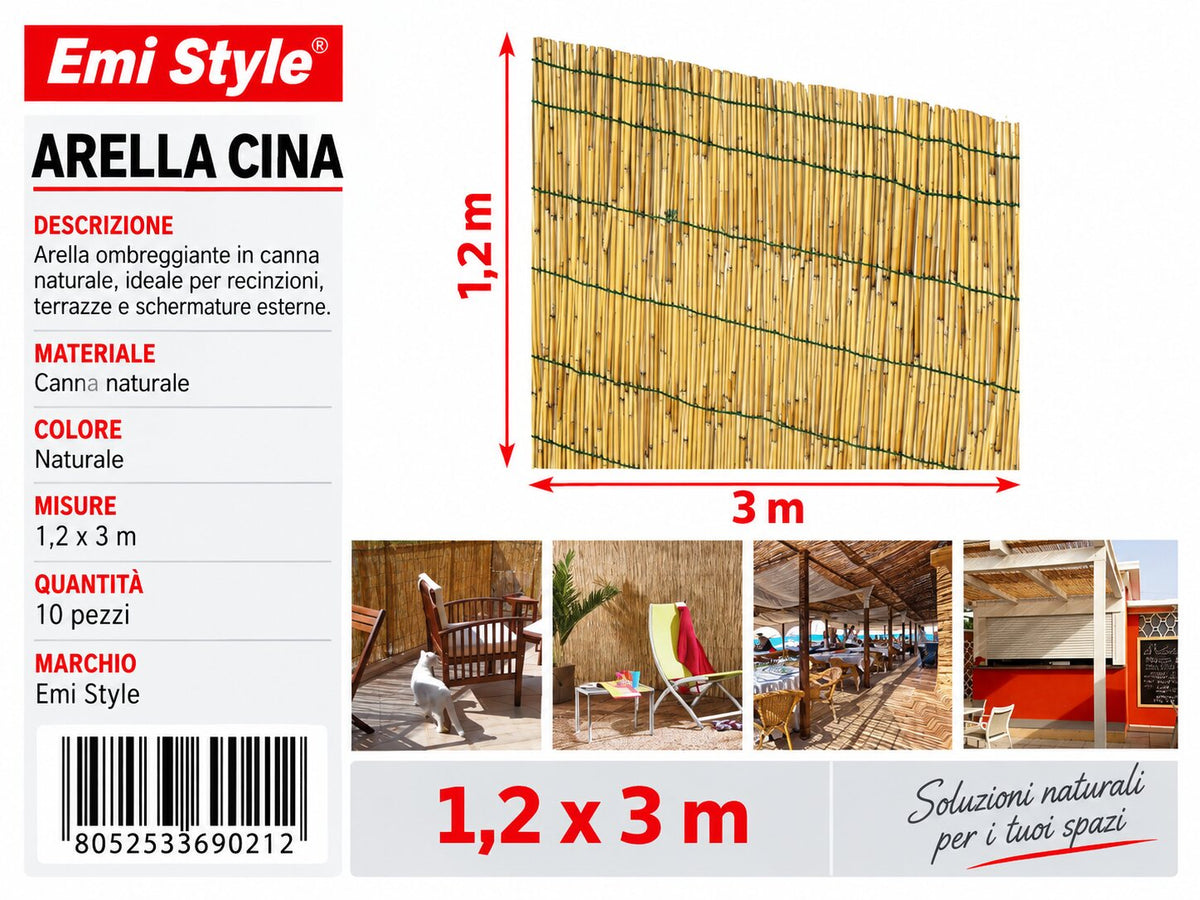 RECINZIONE IN CANNE 1.2*3M