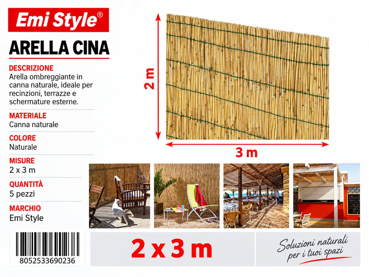 RECINZIONE IN CANNE 2*3M