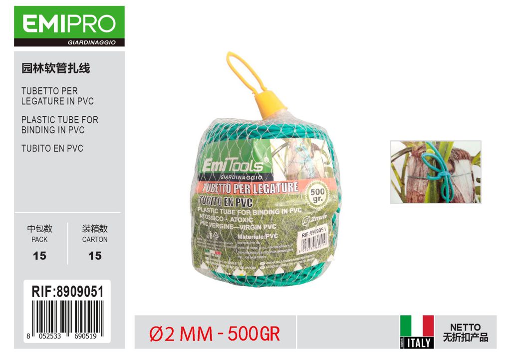 TUBETTO PER LEGATURE IN PVC 2MM 500GR