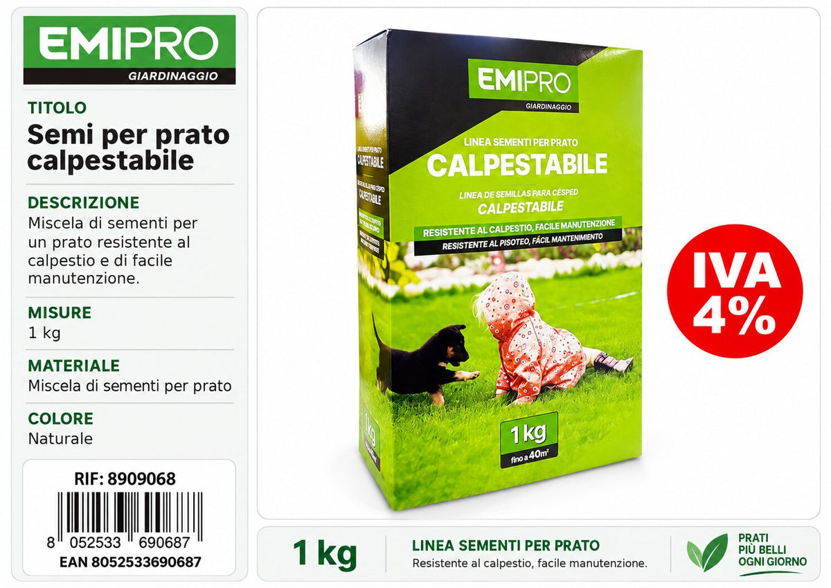SEMI PER PRATO CALPESTABILE 1KG