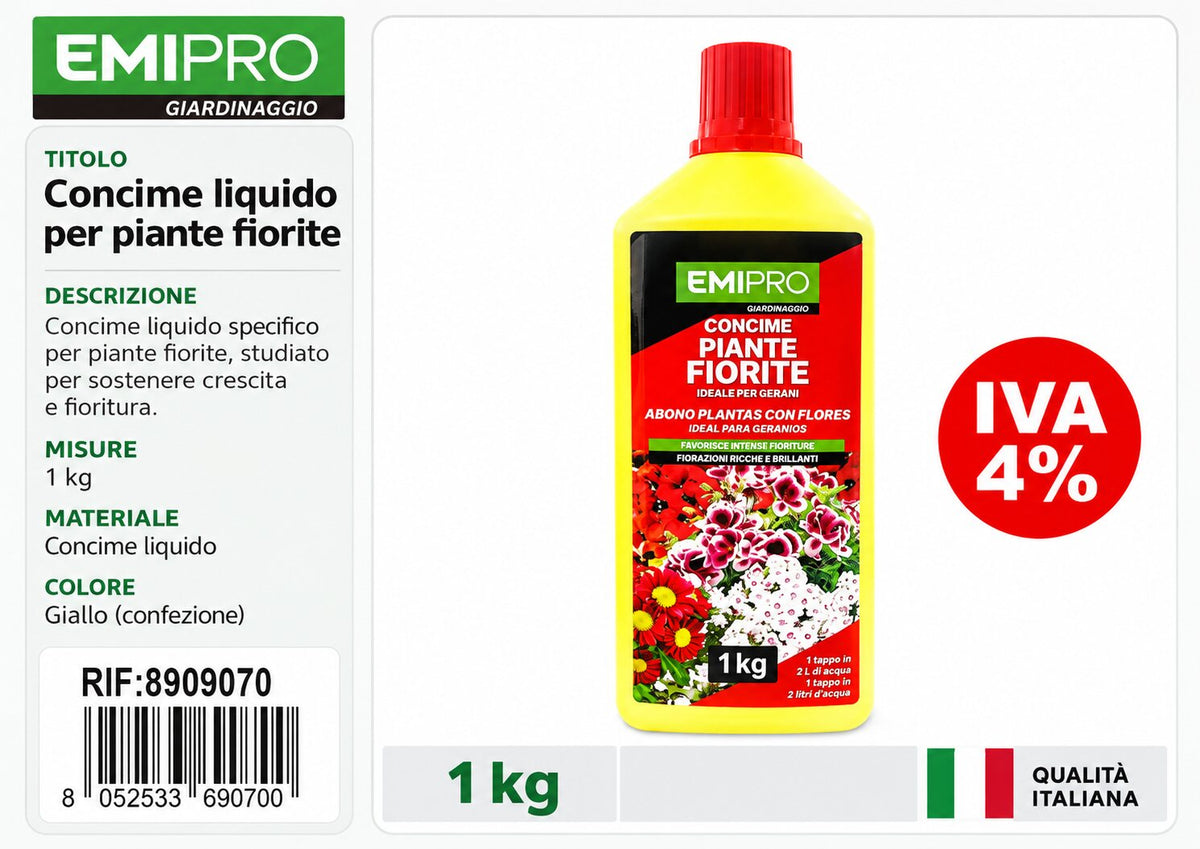 CONCIME LIQUIDO PIANTE FIORITE 1KG