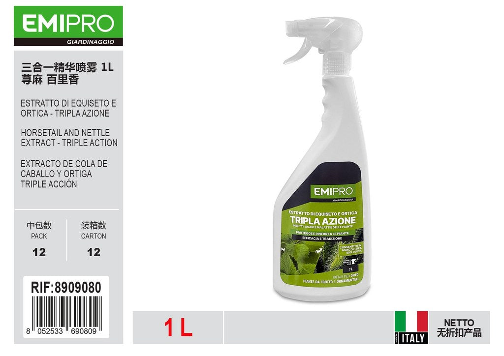 SPRAY BIO TRIPLA AZIONE ESTRATTI DI ORTICA E TIMO 1L