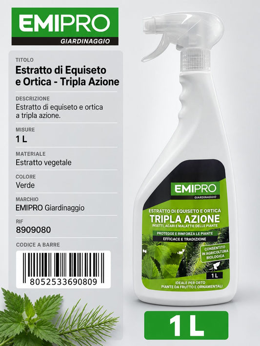 SPRAY BIO TRIPLA AZIONE ESTRATTI DI ORTICA E TIMO 1L
