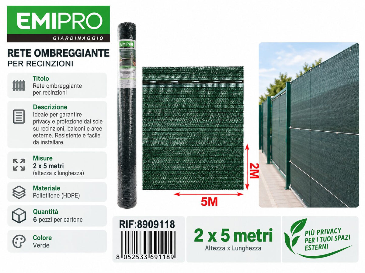 TESSUTO OMBRA MINIROTOLO 0.85 COPERTURA 2*5M