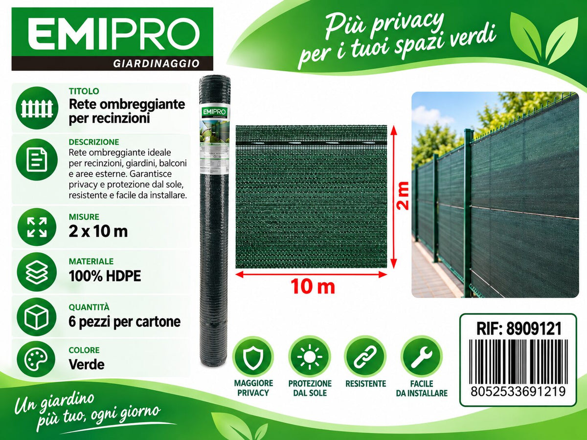 TESSUTO OMBRA MINIROTOLO 0.85 COPERTURA 2*10M