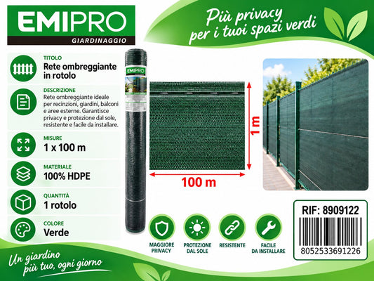 TESSUTO OMBREGGIANTE ROTOLO 0.85 COPERTURA 1*100M
