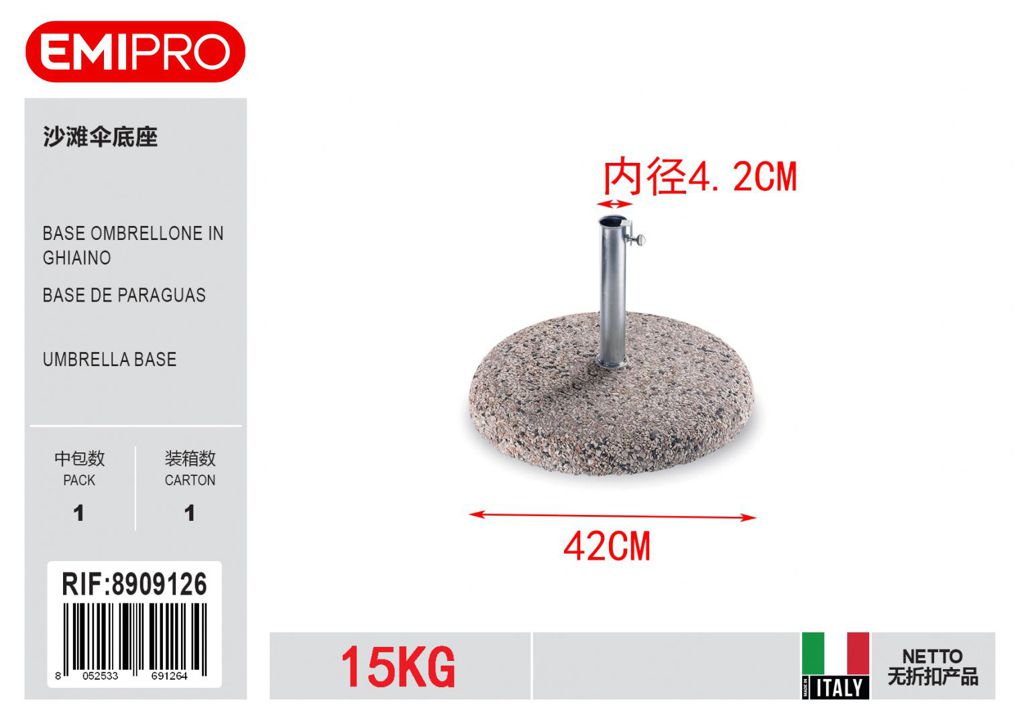 Base Ombrellone In Ghiaino 15kg