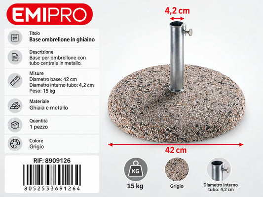 Base Ombrellone In Ghiaino 15kg