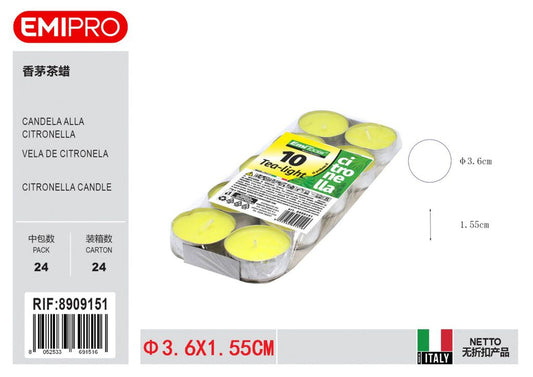 Tealight Da 10 Citronella 3.6X1.55