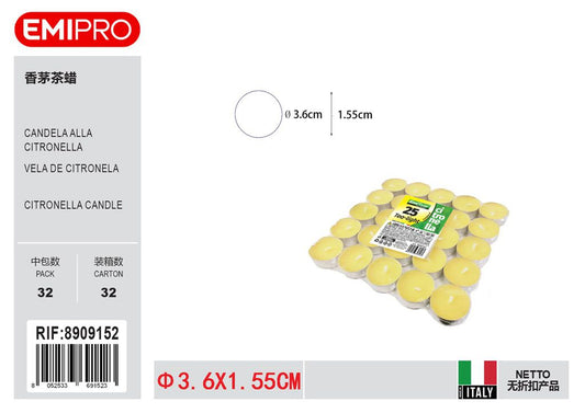 Tealight Da 25 Citronella 3.6X1.55