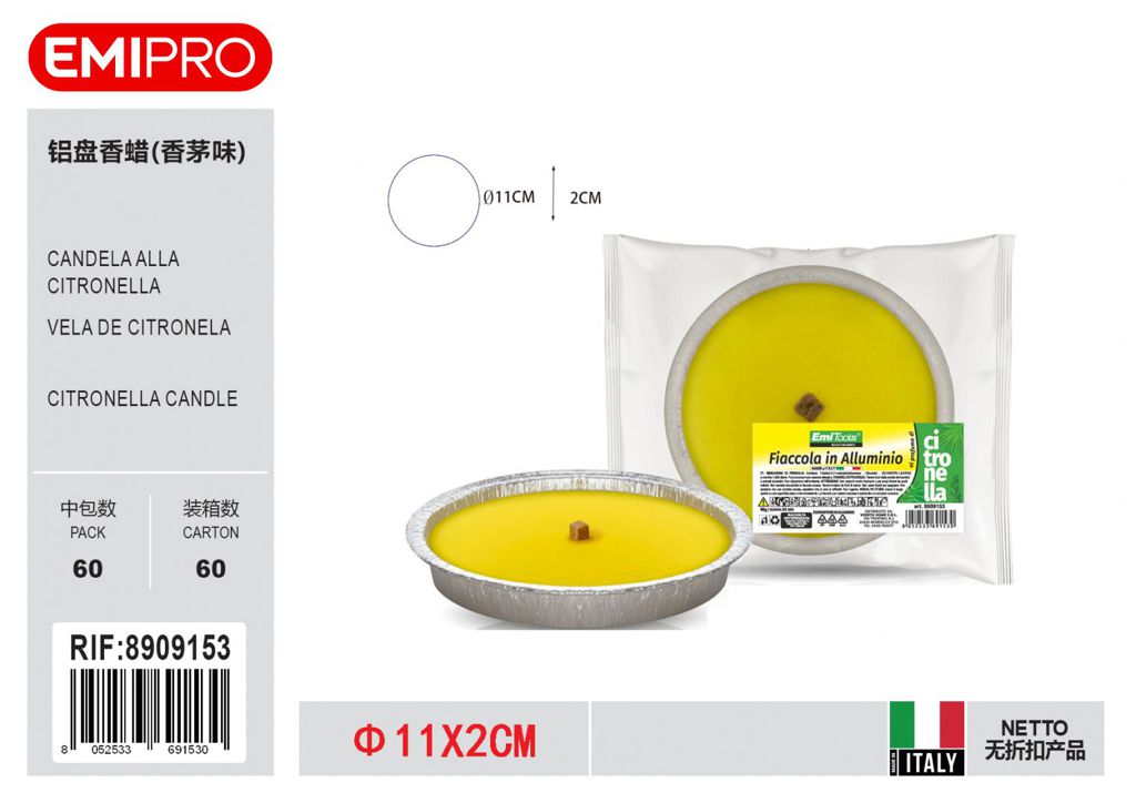 Fiaccola In Alluminio Small Citronella 11X2