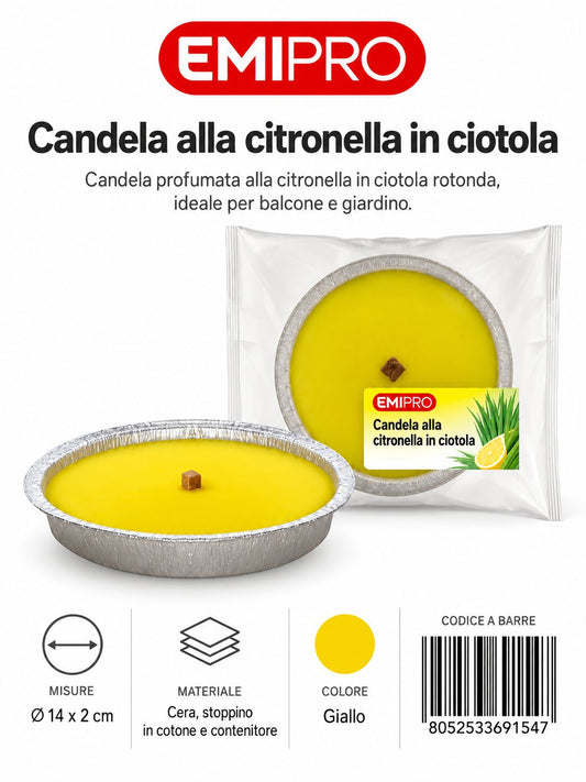 Fiaccola In Alluminio Medium Citronella 14X2.2