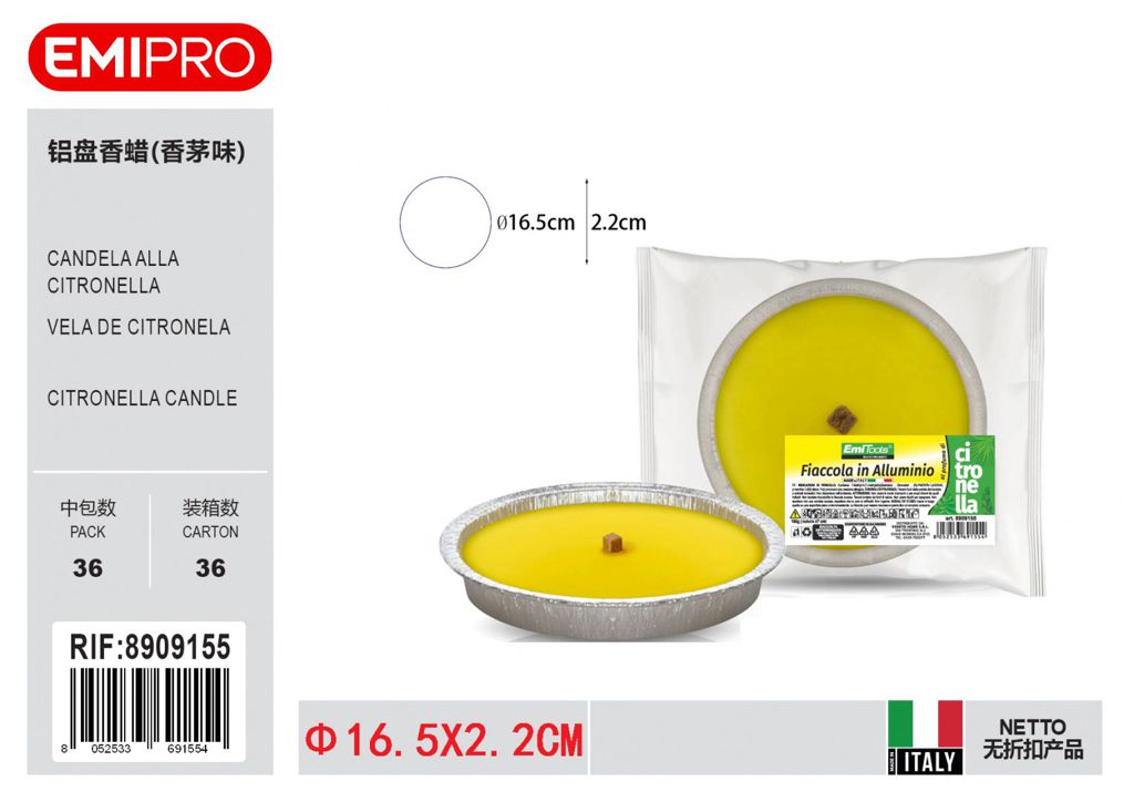 Fiaccola In Alluminio Maxi Citronella 16.5X2.2