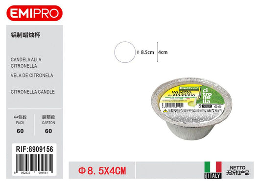 vasetto In Allumino Citronella 8.5X4
