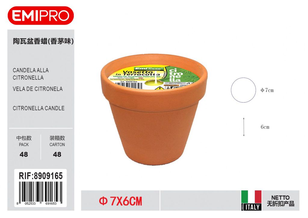 vasetto Di Terracotta Citronella 7X6