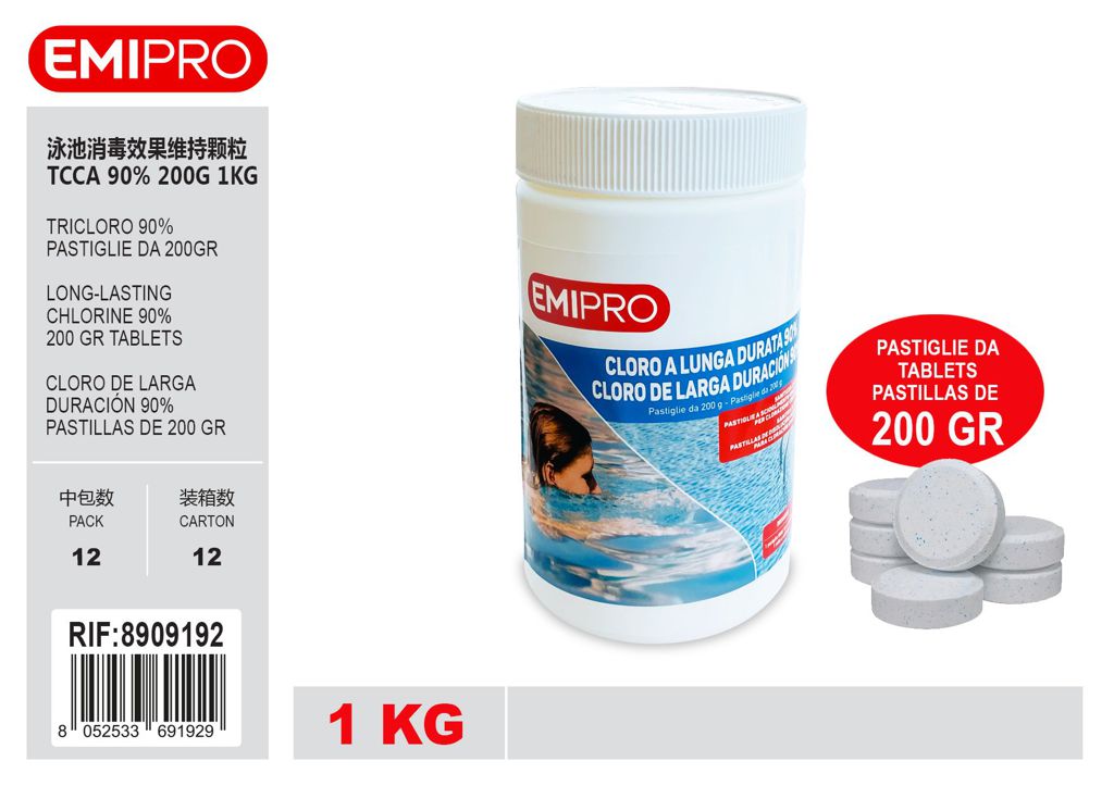Tricloro 90 Percento Pastiglie Da 200Gr 1kg