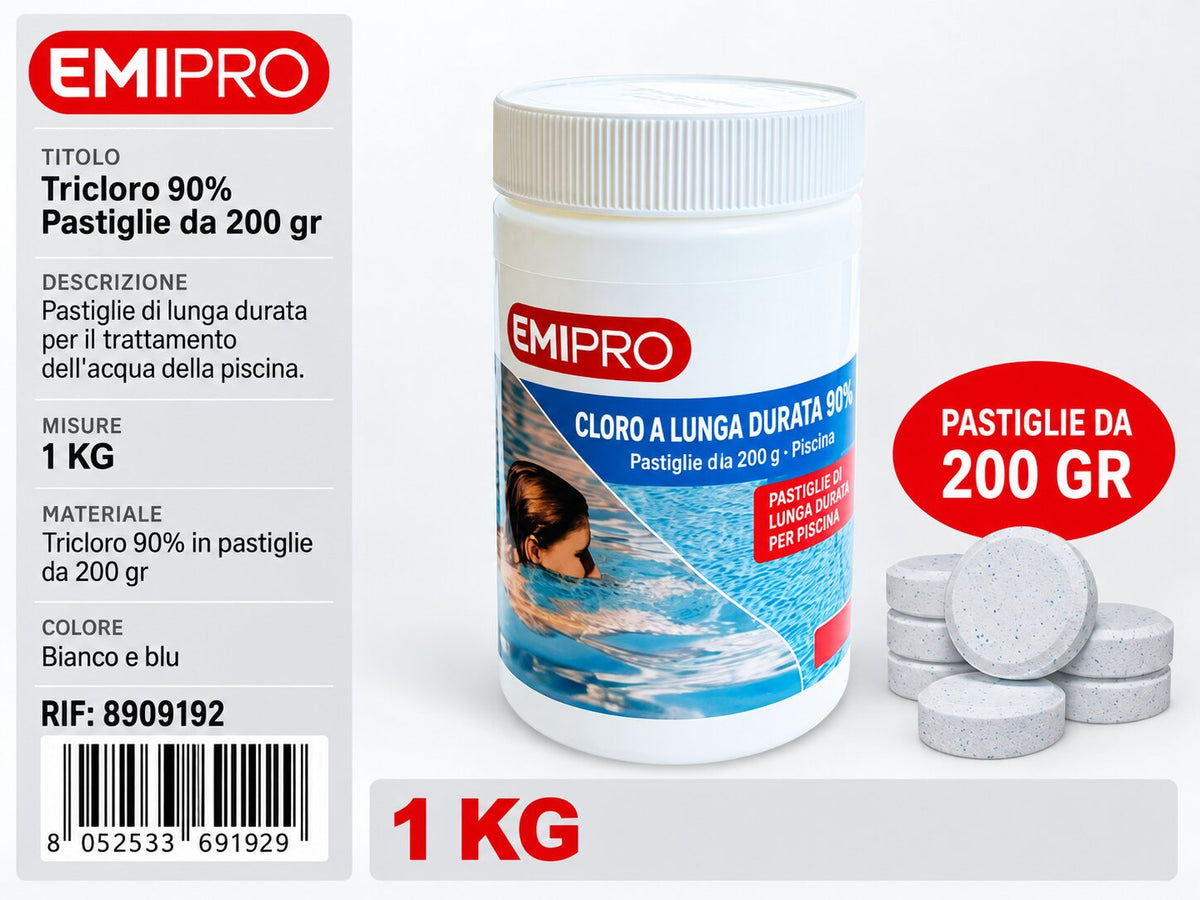 Tricloro 90 Percento Pastiglie Da 200Gr 1kg