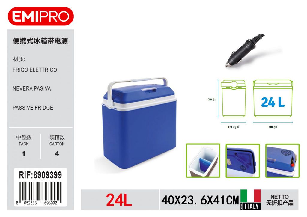 Frigo Elettrico 24L Blu