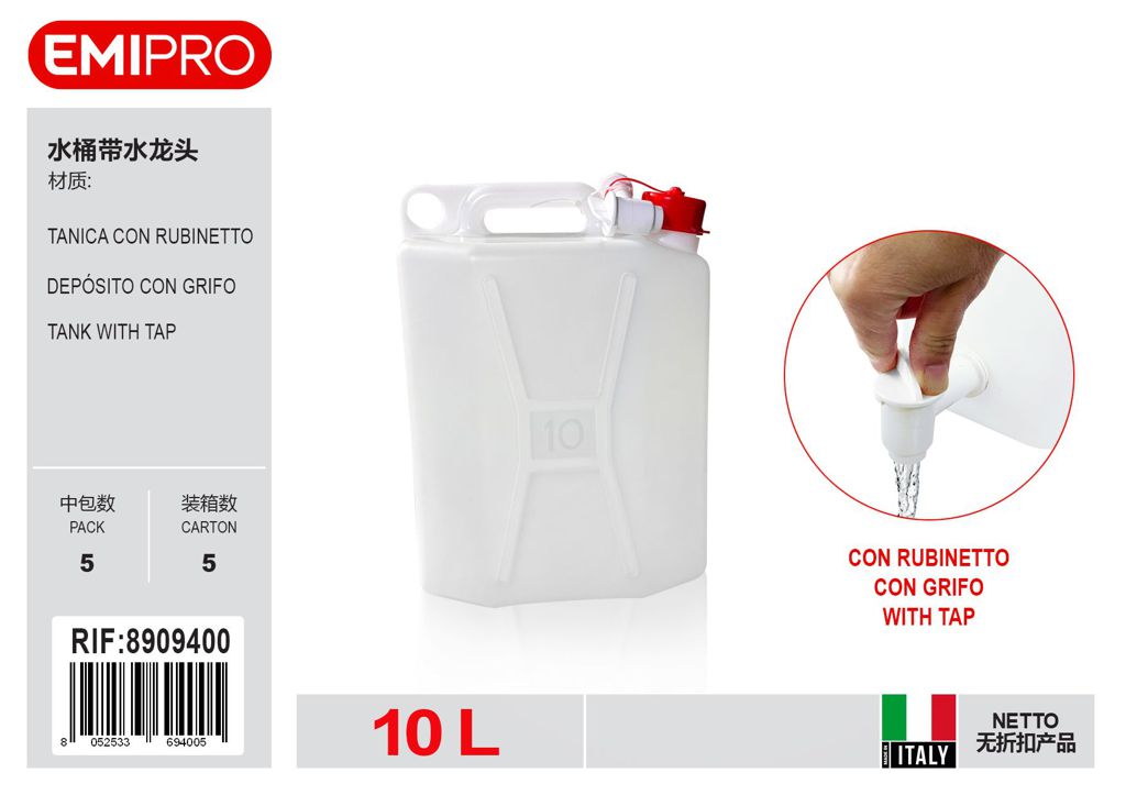 TANICA 10L CON RUBINETTO