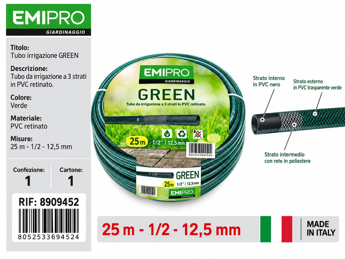 TUBO IRRIGAZIONE 1/2 M.25