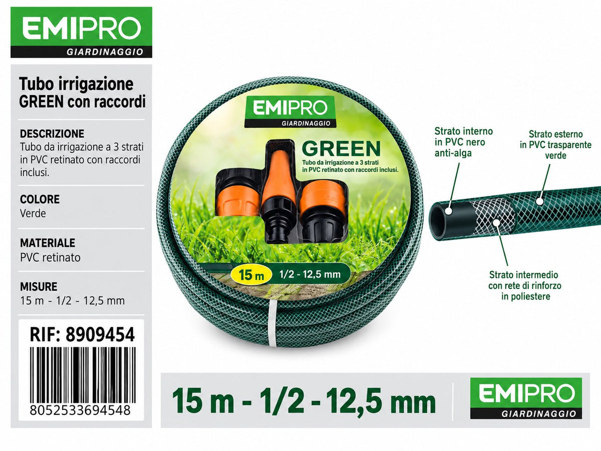 TUBO IRRIGAZIONE 1/2 M.15