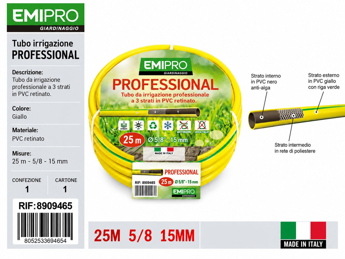 TUBO IRRIGAZIONE PROFESSIONAL 5/8 M.25