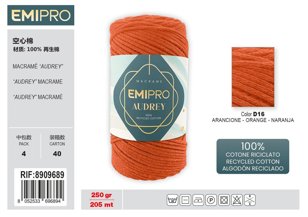 Filati Audrey Arancione 205M 250G