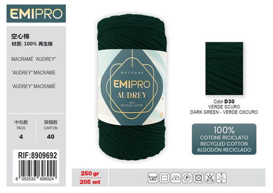 Filati Audrey verde Scuro 205M 250G