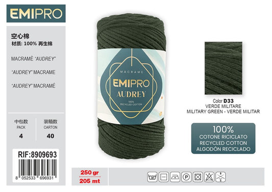 Filati Audrey verde Militare 205M 250G
