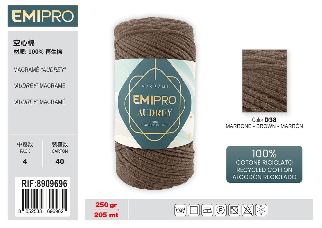 Filati Audrey Marrone 205M 250G