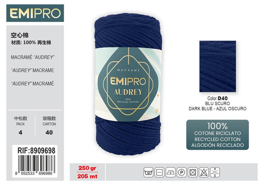 Filati Audrey Blu Scuro 205M 250G