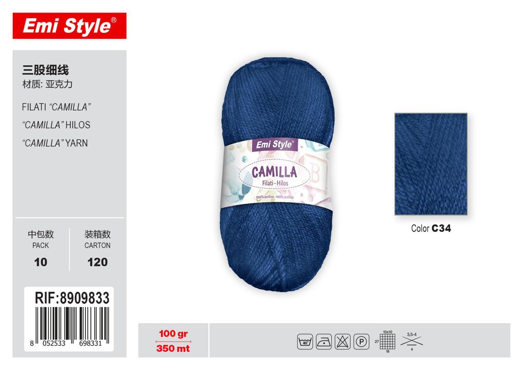 C34 Filati Camilla 100G