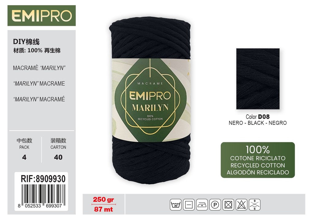 Filati Marilyn Nero 87M 250G