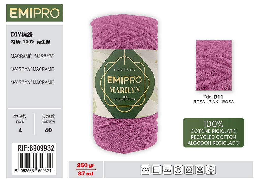 Filati Marilyn Rosa 87M 250G