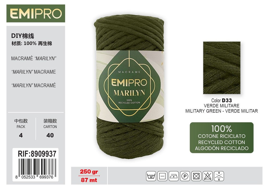 Filati Marilyn verde Militare 87M 250G