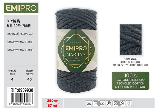 Filati Marilyn Grigio Scuro 87M 250G