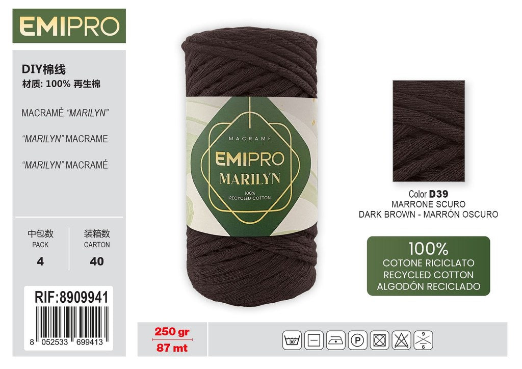 Filati Marilyn Marrone Scuro 87M 250G