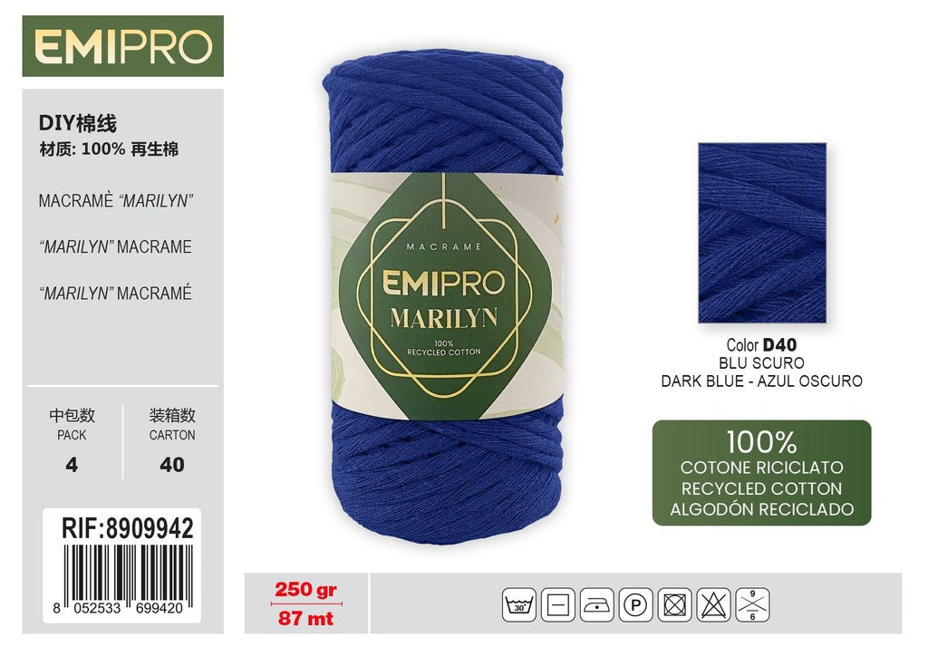 Filati Marilyn Blu Scuro 87M 250G